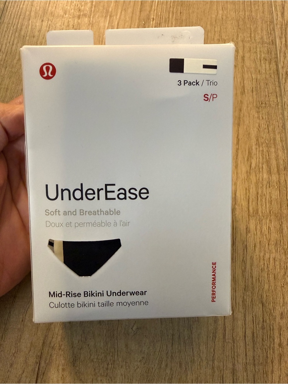 lululemon athletica UnderEase Mid-Rise Bikini Underwear - Black & Cream (3 Pack)